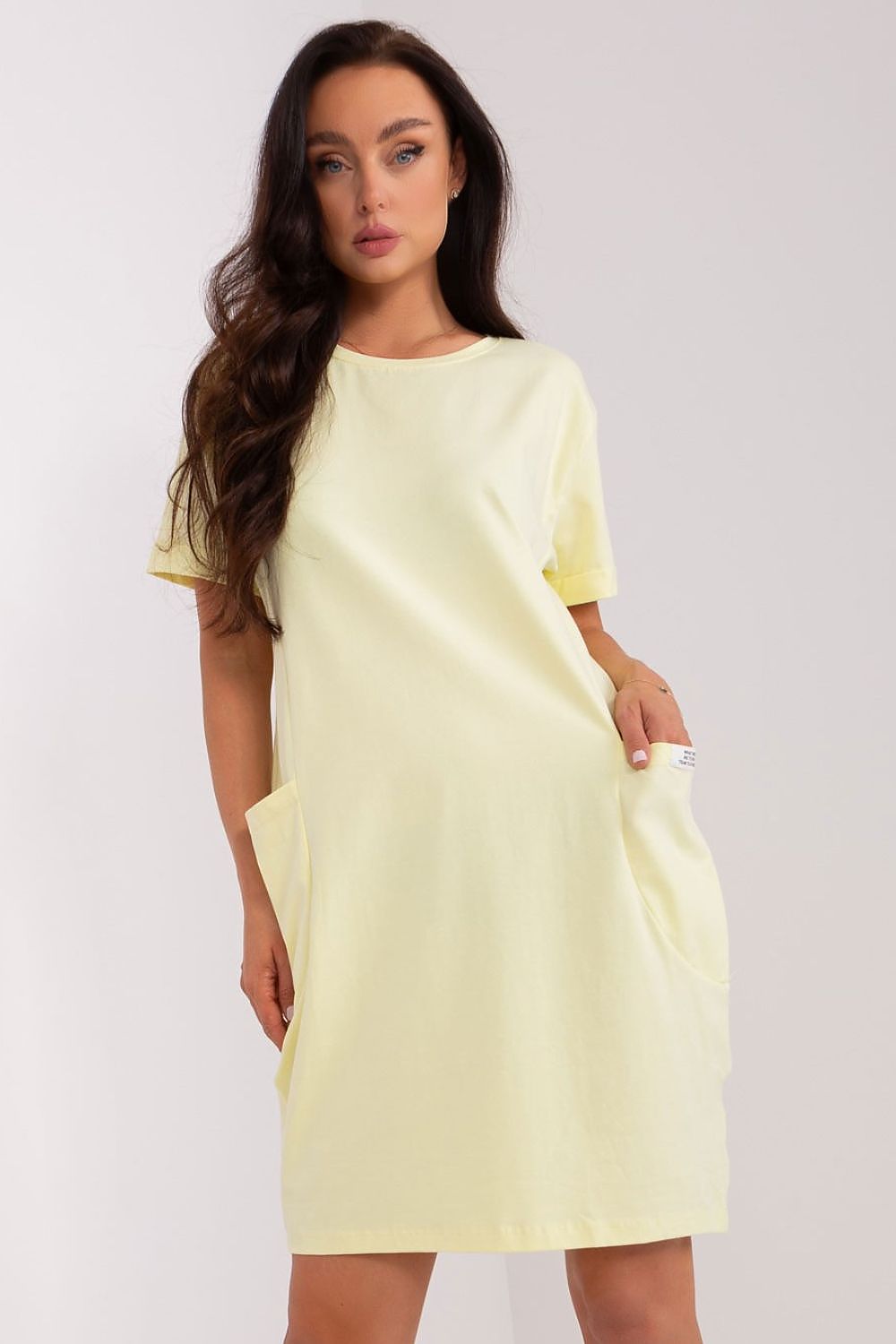  Sukienka Model RV-SK-8724-1.91 Light Yellow - Rue Paris 