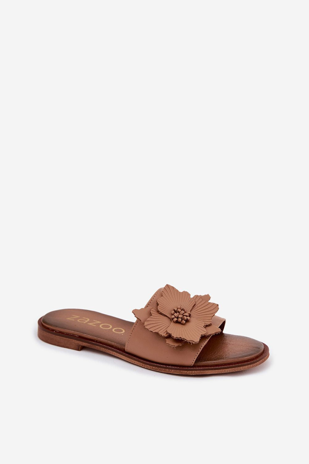  Sandał Klapki Model Zazoo 40477 Cappuccino - Step in style 
