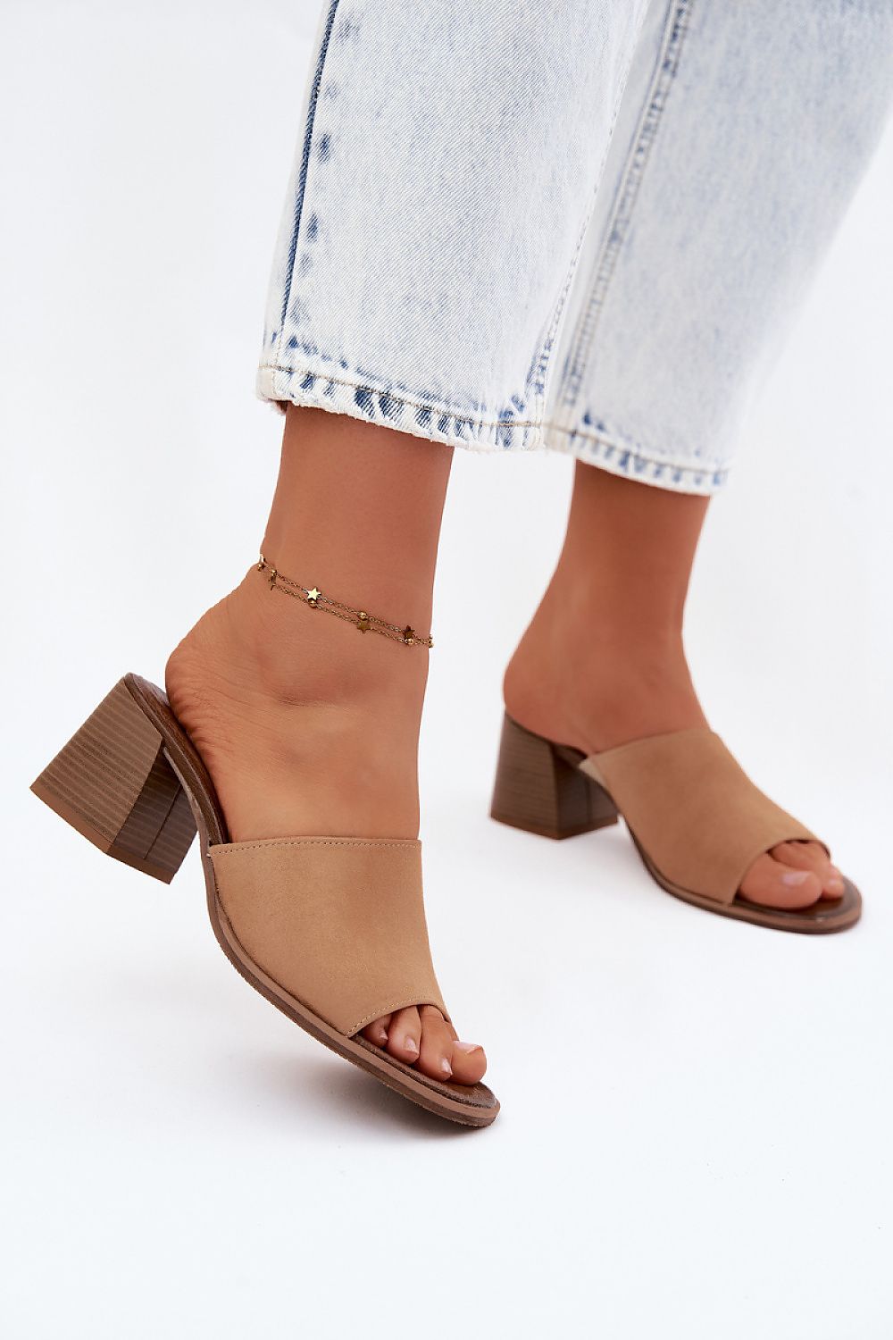 Sandał Klapki Model Zazoo 40519 Dark Beige - Step in style 