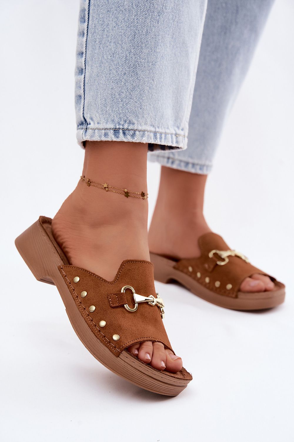  Sandał Klapki Model Inblu TF0002KU Camel - Step in style 