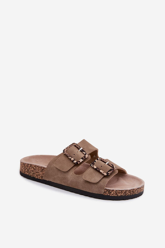  Sandał Klapki Model Melia 26SD21-180 Beige - Step in style 