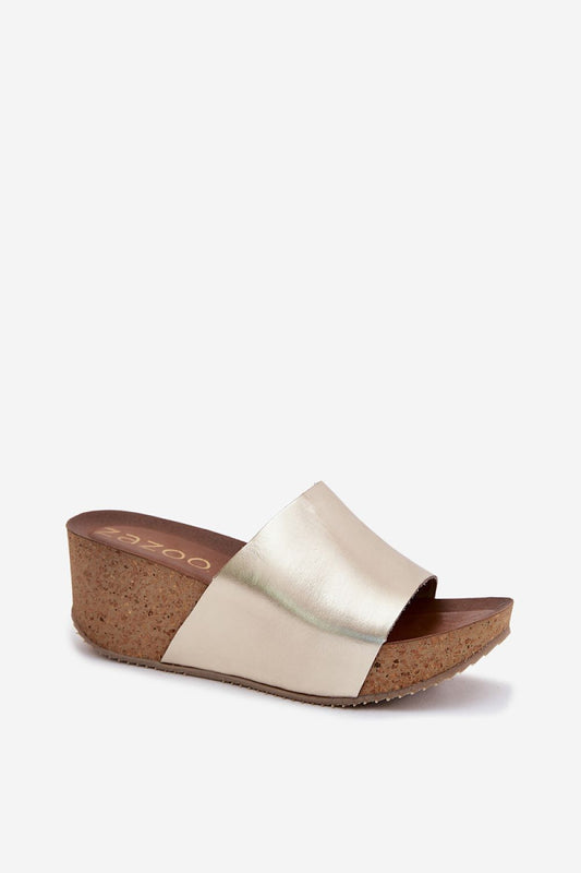  Sandał Klapki Model Zazoo 40291 Gold - Step in style 