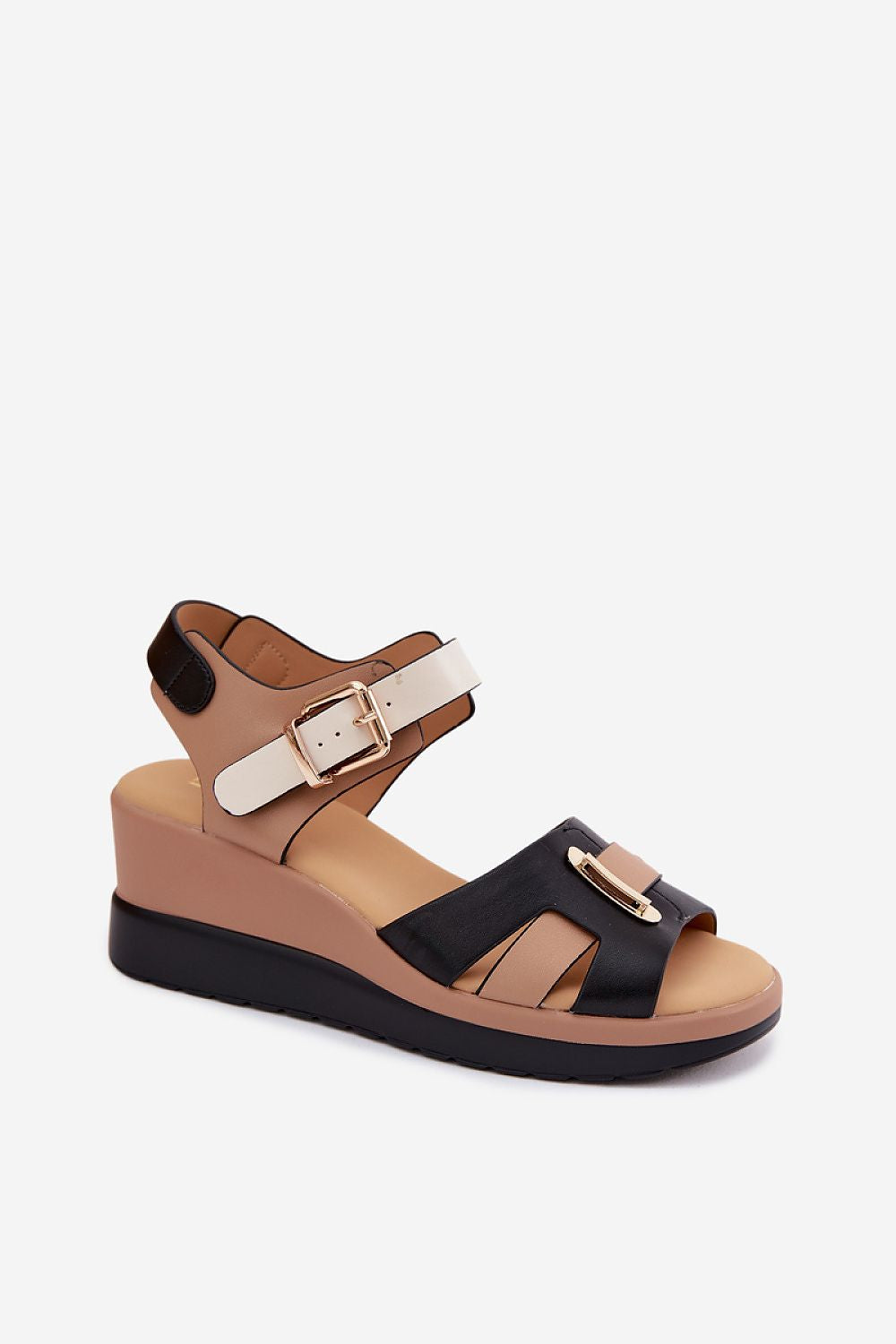  Sandały Model Artiker 58C0316 Beige/Black - Step in style 