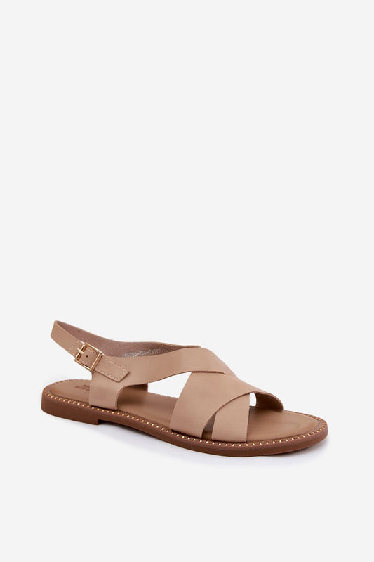  Sandały Model Blinga 26SD35-284 Beige - Step in style 