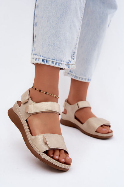  Sandały Model Linora 26SD98-191 Gold - Step in style 