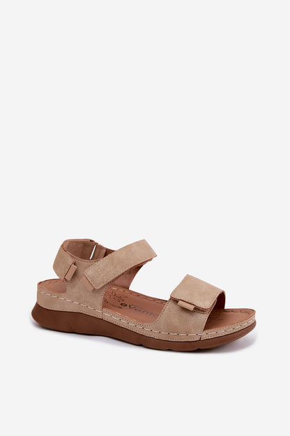  Sandały Model Linora 26SD98-191 Beige - Step in style 