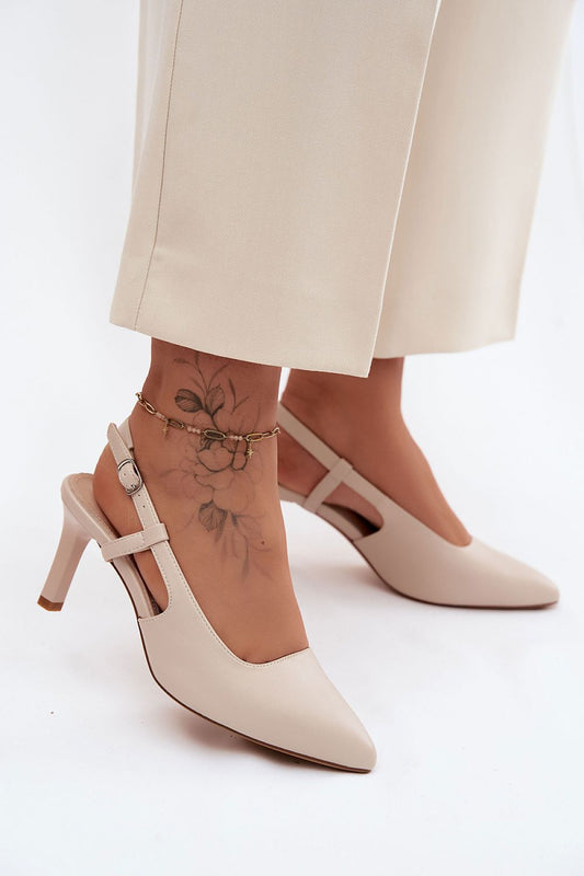 Sandały Model Sergio Leone SK157 Beige - Step in style 