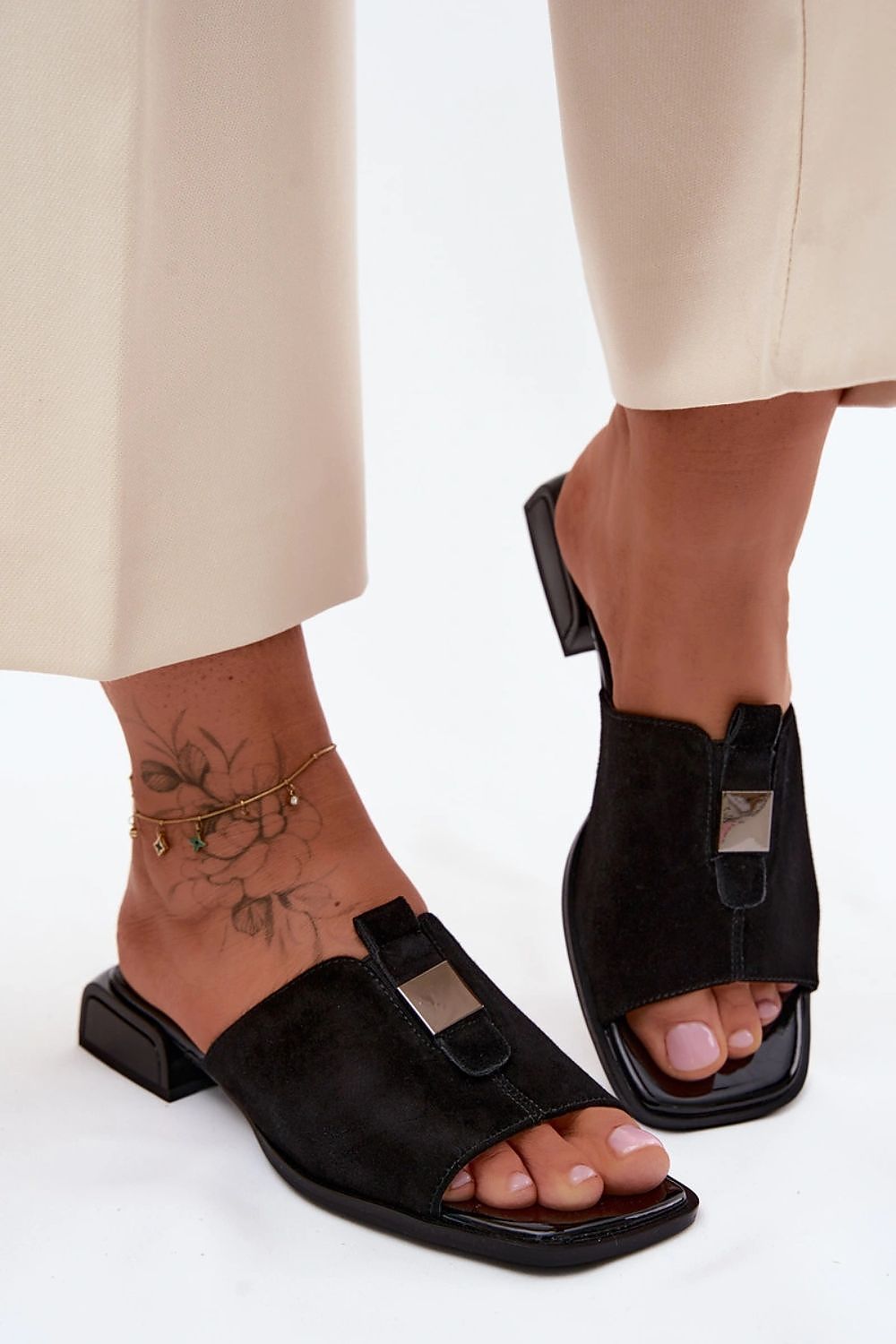  Sandał Klapki Model DA JC61-1002 Black - Step in style 