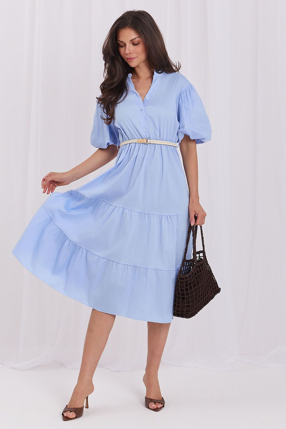  Sukienka Model MI-SK-92950.81 Light Blue - Italy Moda 