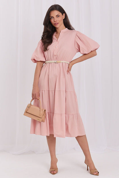  Sukienka Model MI-SK-92950.81 Brzoskwinia - Italy Moda 