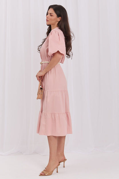  Sukienka Model MI-SK-92950.81 Brzoskwinia - Italy Moda 