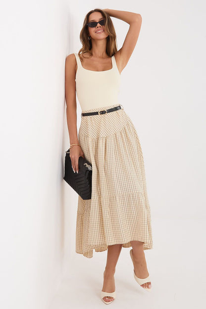  Spódnica Model IT-SD-FL10325.00 Beige - Italy Moda 