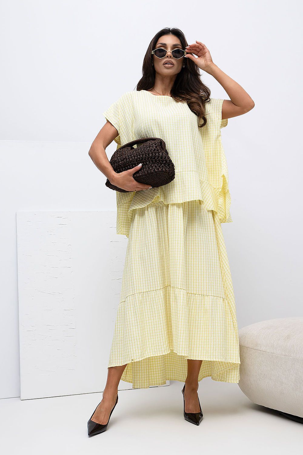  Spódnica Model IT-SD-FL10325.00 Light Yellow - Italy Moda 