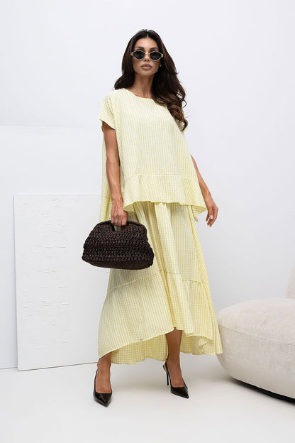  Spódnica Model IT-SD-FL10325.00 Light Yellow - Italy Moda 