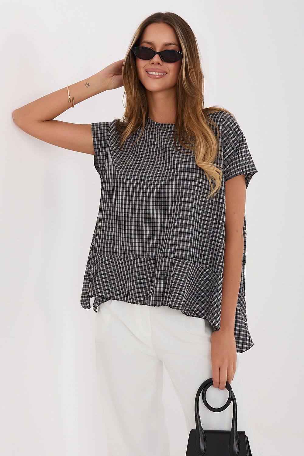   Bluzka Model IT-BZ-FL10332.80 Black - Italy Moda 