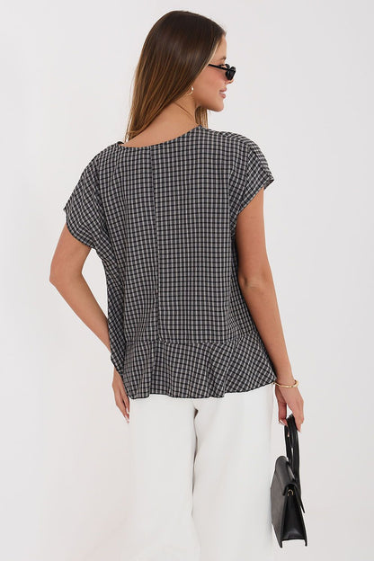   Bluzka Model IT-BZ-FL10332.80 Black - Italy Moda 