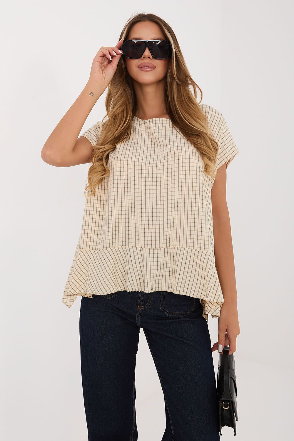   Bluzka Model IT-BZ-FL10332.80 Beige - Italy Moda 