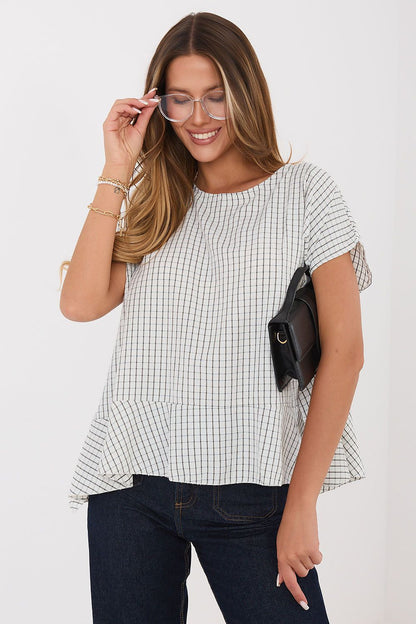  Bluzka Model IT-BZ-FL10332.80 Ecru - Italy Moda 