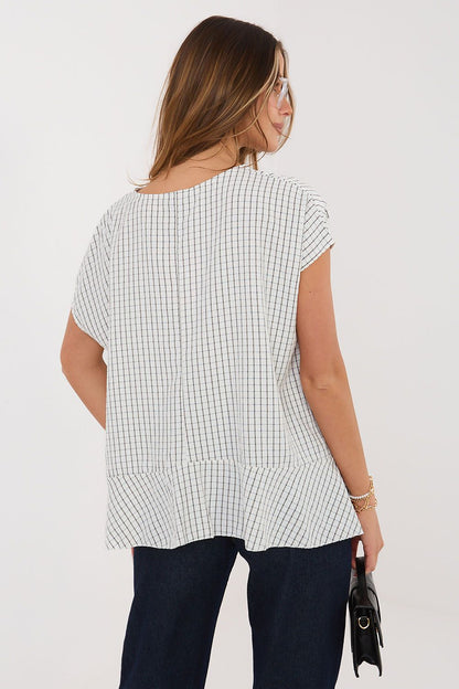   Bluzka Model IT-BZ-FL10332.80 Ecru - Italy Moda 
