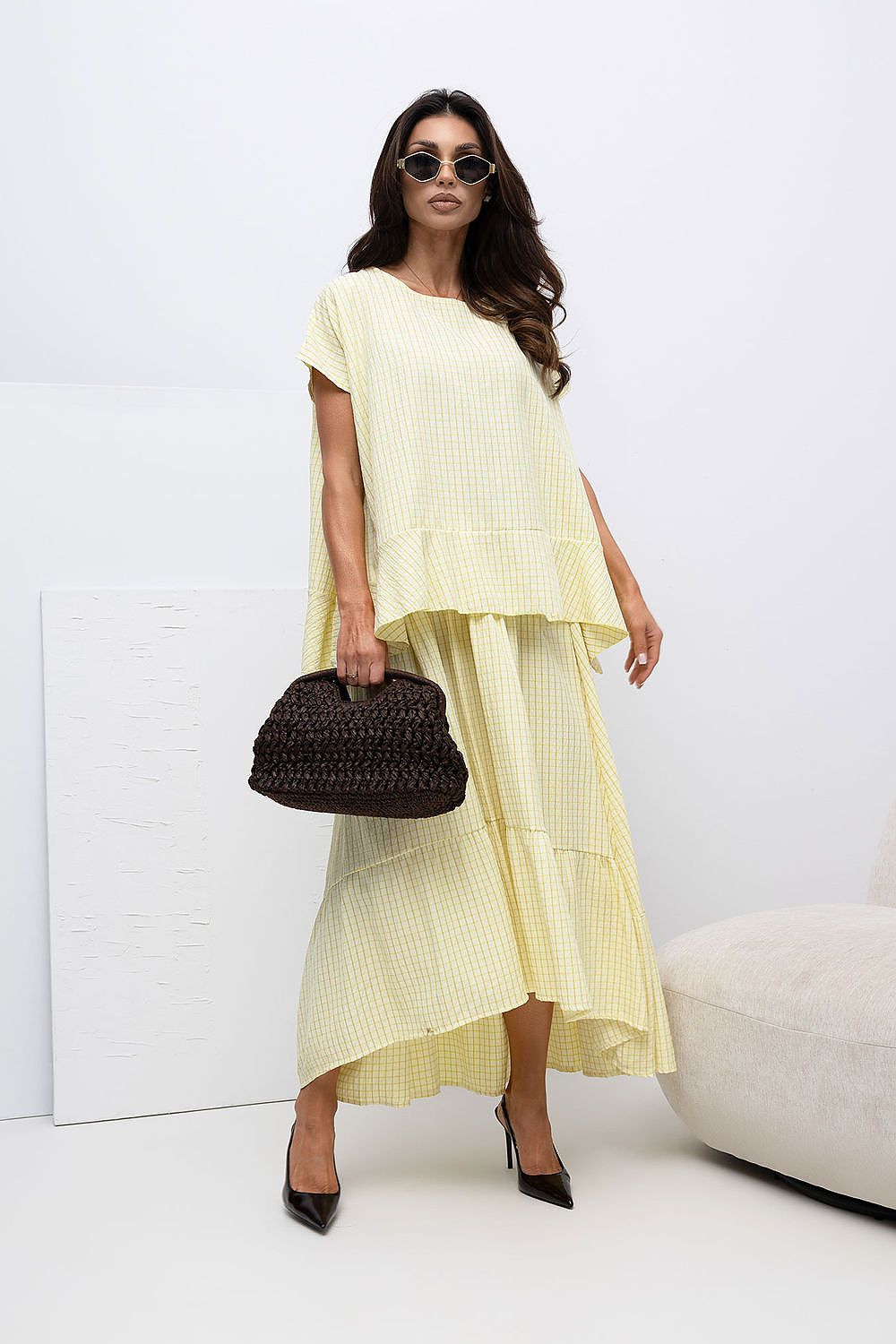   Bluzka Model IT-BZ-FL10332.80 Light Yellow - Italy Moda 