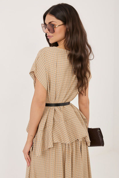   Bluzka Model IT-BZ-FL10332.80 Camel - Italy Moda 