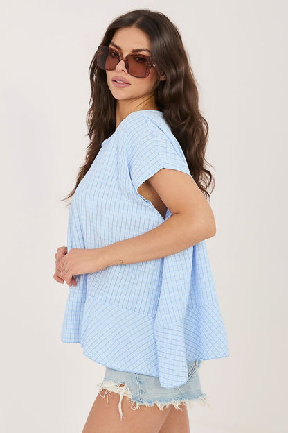   Bluzka Model IT-BZ-FL10332.80 Light Blue - Italy Moda 