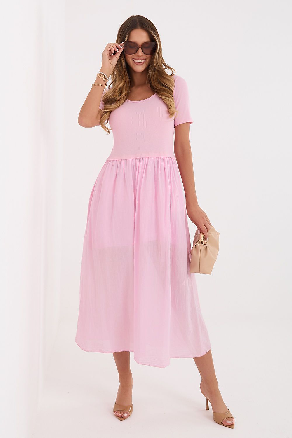  Sukienka Model MI-SK-26044.79 Light Pink - Italy Moda 