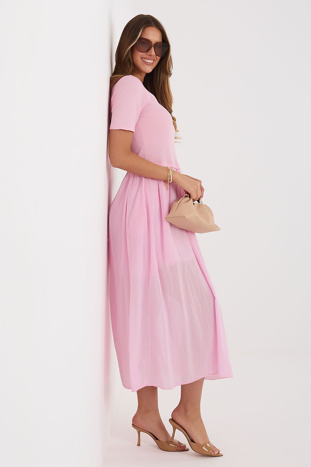  Sukienka Model MI-SK-26044.79 Light Pink - Italy Moda 