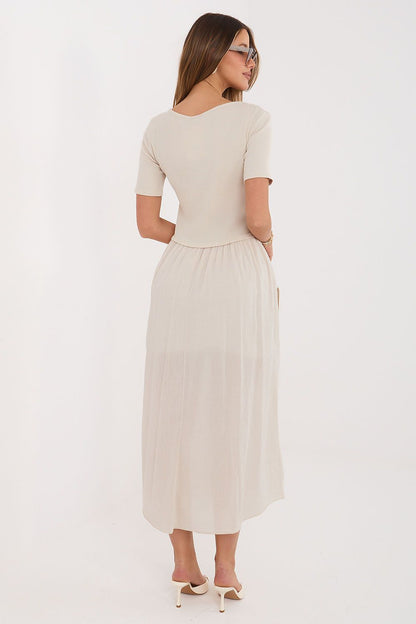  Sukienka Model MI-SK-26044.79 Beige - Italy Moda 