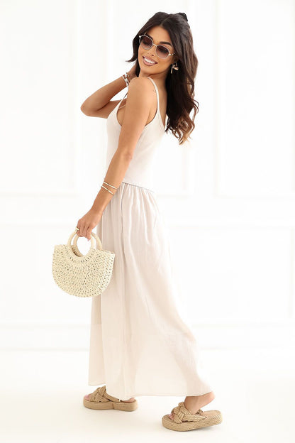  Sukienka Model MI-SK-22586.62 Light Beige - Italy Moda 