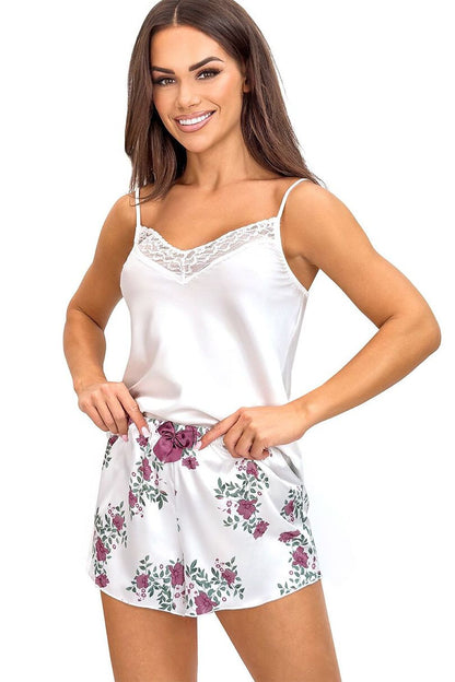  Piżama Damska Model Julia 1/2 Ecru - Donna 