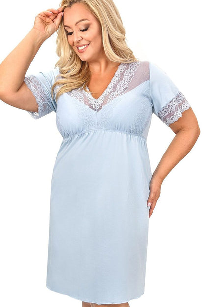   Koszula Nocna Model Linda Plus Size 232930 Błękit - Donna 