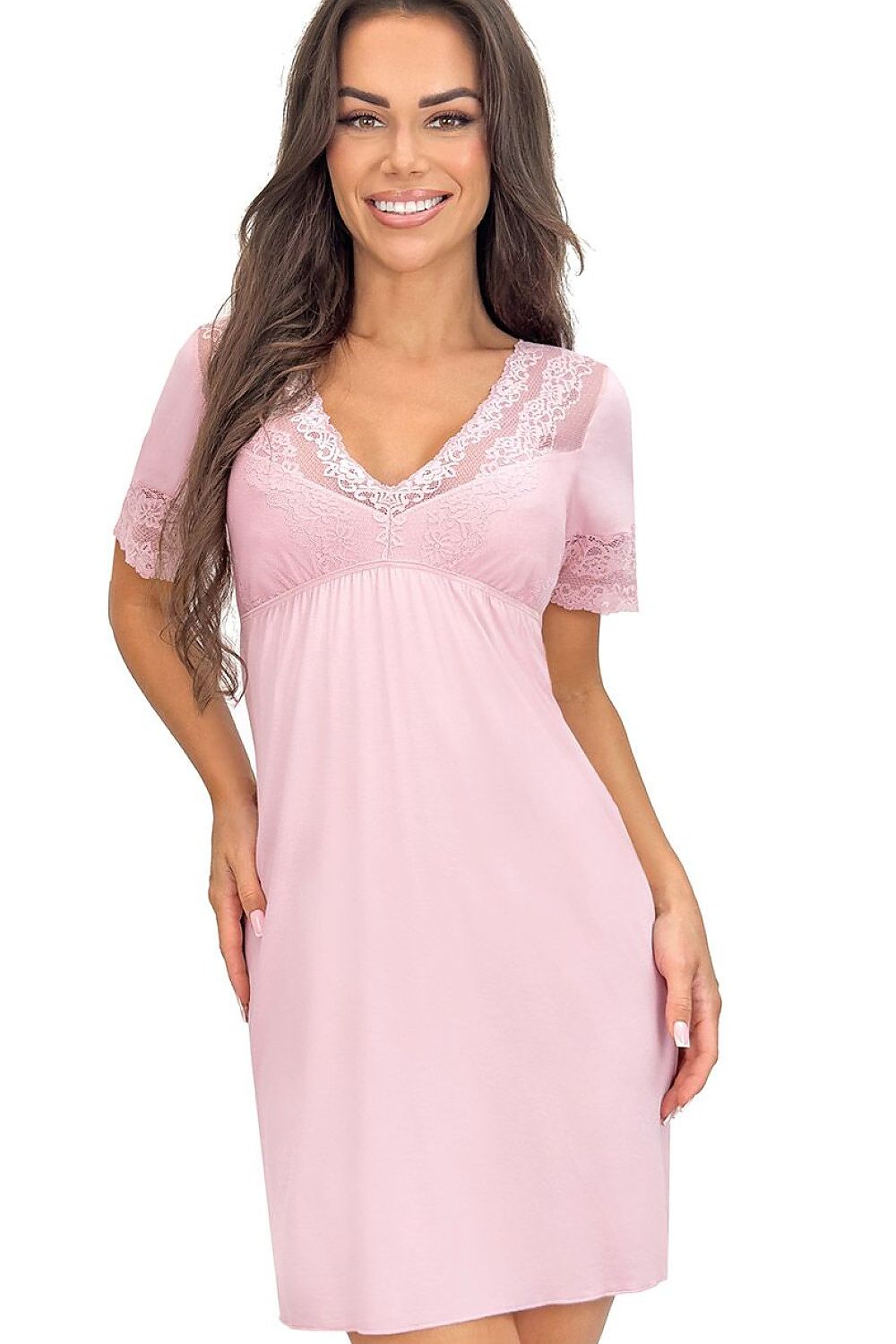  Koszulka nocna Koszula Nocna Model Linda 232924 Powder Pink - Donna 