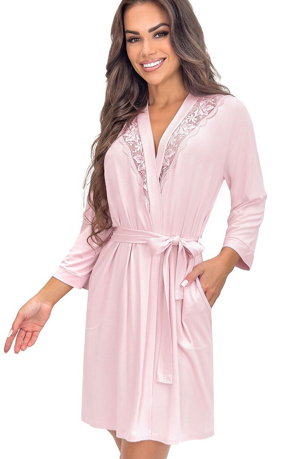  Szlafrok Damski Model Sonia 231622 Powder Pink - Donna 