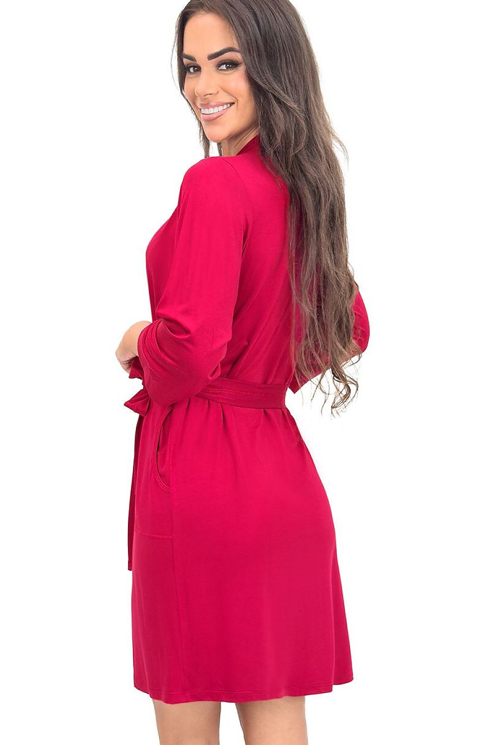  Szlafrok Damski Model Sonia 227917 Bordo - Donna 