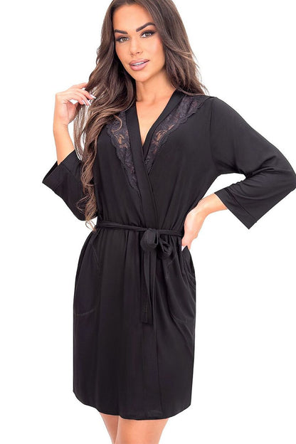  Szlafrok Damski Model Sonia 227902 Black - Donna 
