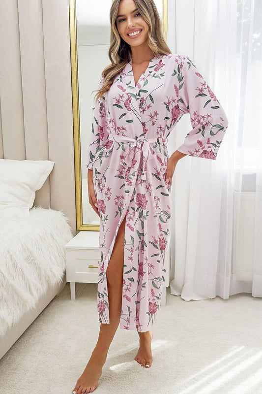  Szlafrok Damski Model Gabriela 235744 Powder Pink Wzór - Donna 