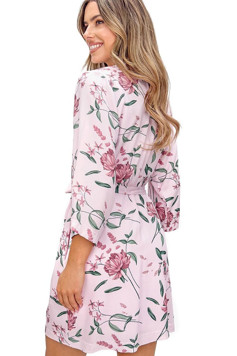  Szlafrok Damski Model Gabriela 235741 Powder Pink Wzór - Donna 