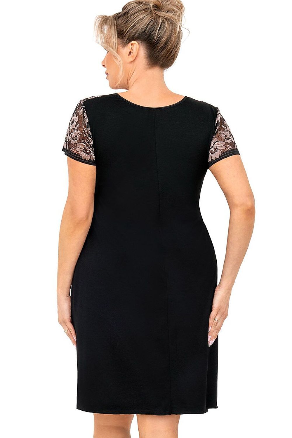   Koszula Nocna Model Violetta Plus Size 201397 Black - Donna 