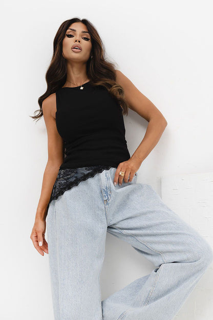  Koszulka Top Model RV-TP-A1466.74 Black - Rue Paris 
