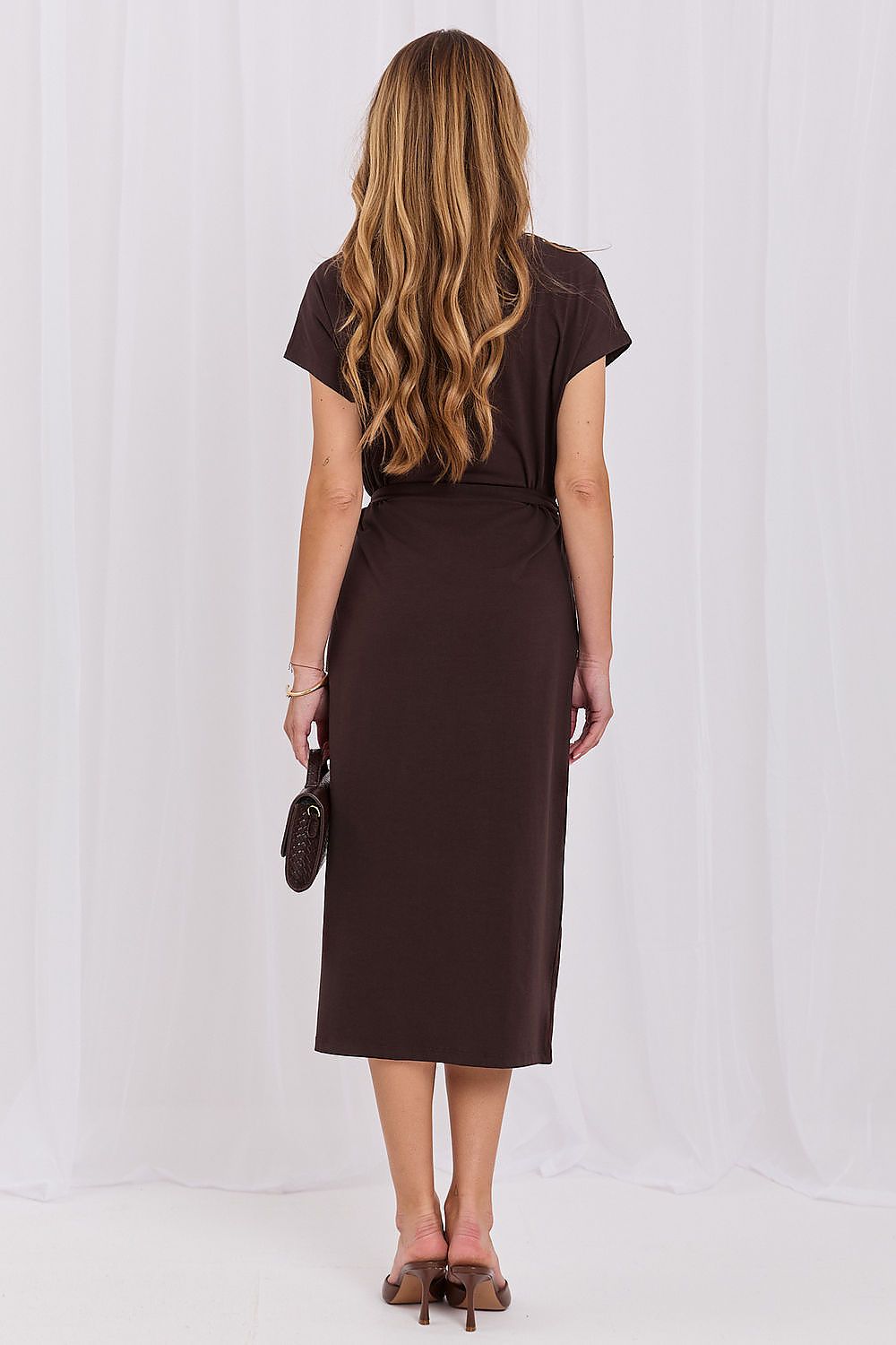  Sukienka Model RV-SK-A1447.78 Dark Brown - Rue Paris 