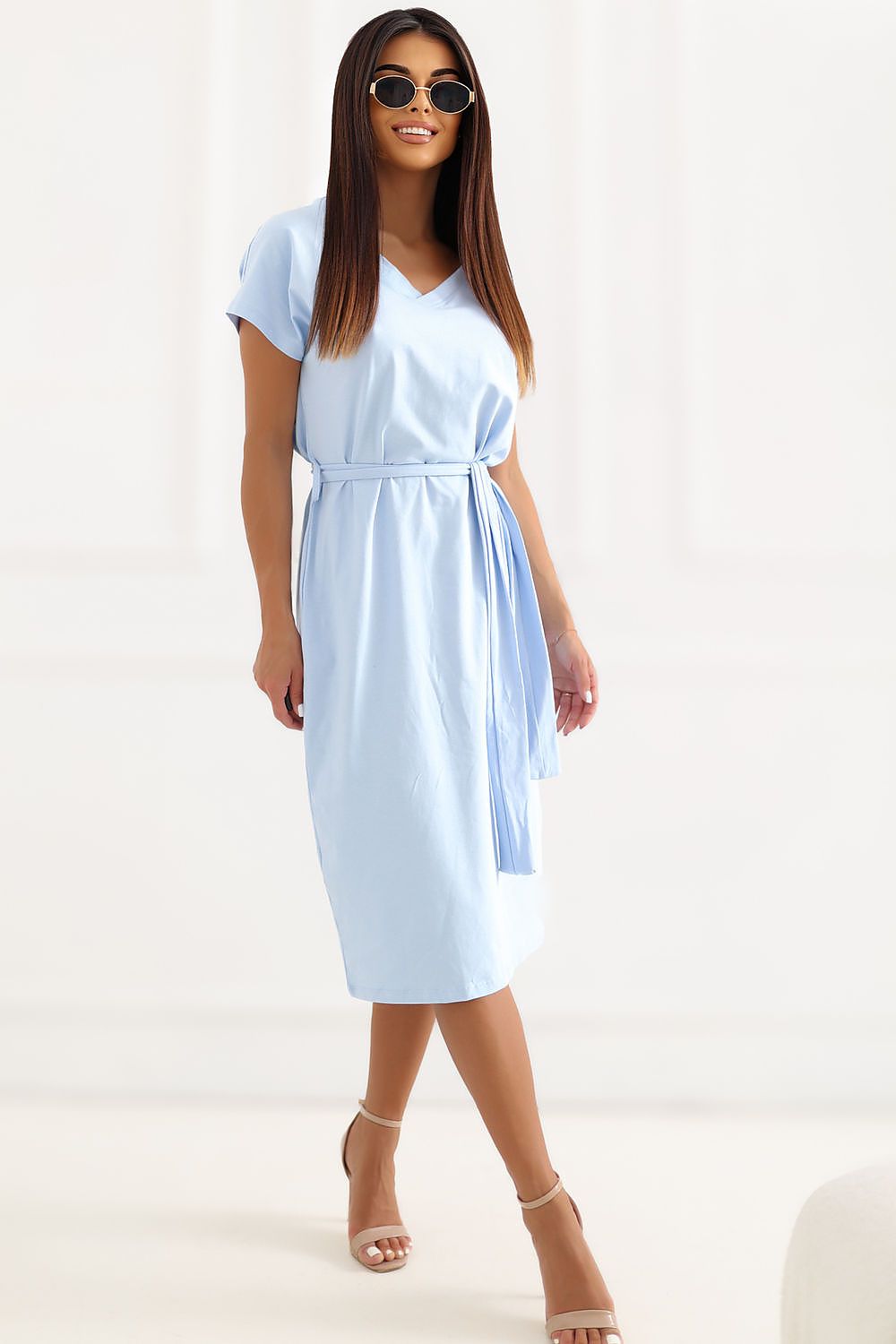  Sukienka Model RV-SK-A1447.78 Light Blue - Rue Paris 
