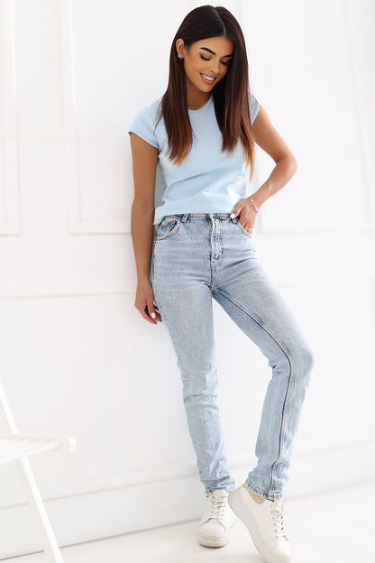   Tshirt Damskie Model RV-TS-A1442.15 Light Blue - Rue Paris 