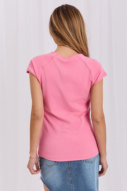   Tshirt Damski Model RV-TS-A1442.15 Pink - Rue Paris 