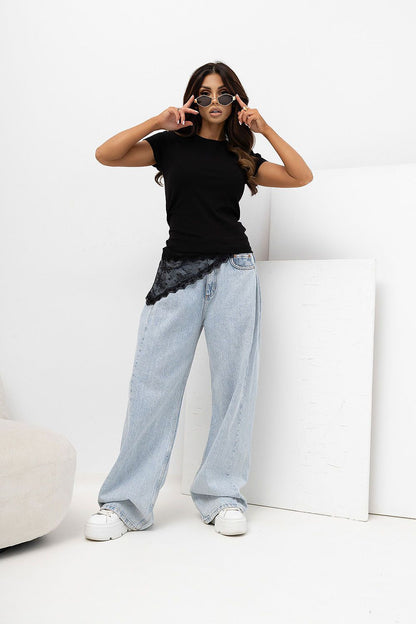   T-shirt Damski Model RV-TS-A1440.71 Black - Rue Paris 