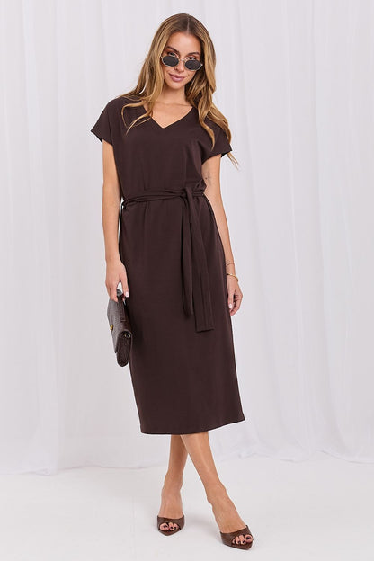  Sukienka Model RV-SK-A1447.78 Dark Brown - Rue Paris 