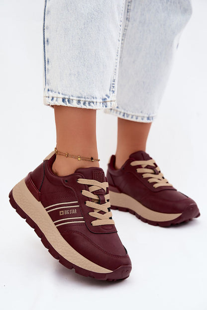   Buty Sportowe Model Big Star UU274041 Bordo - Step in style 