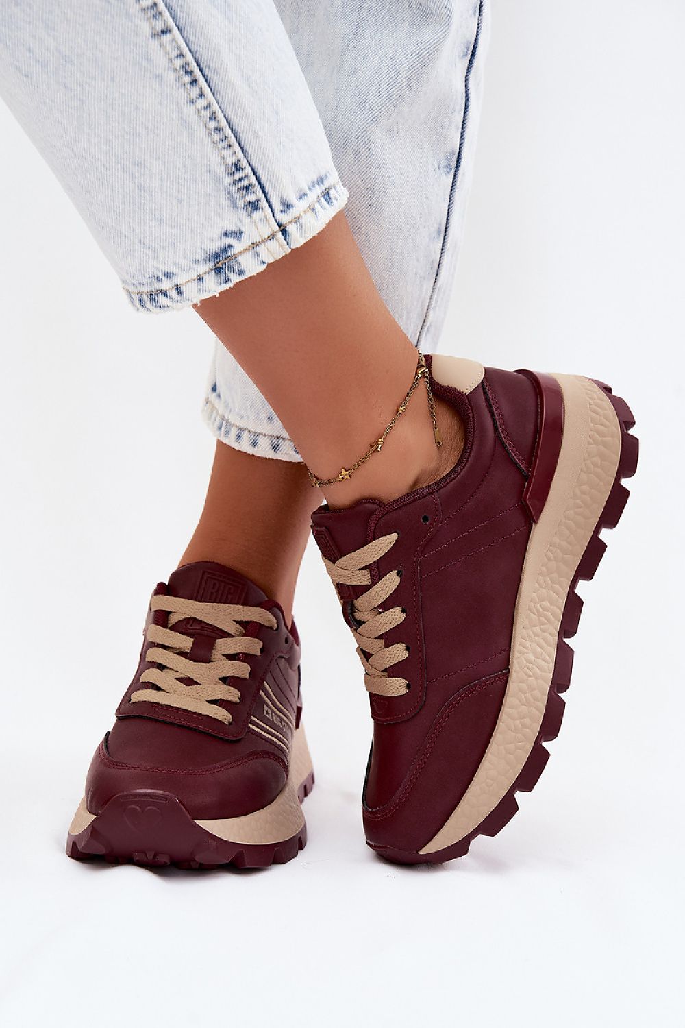   Buty Sportowe Model Big Star UU274041 Bordo - Step in style 