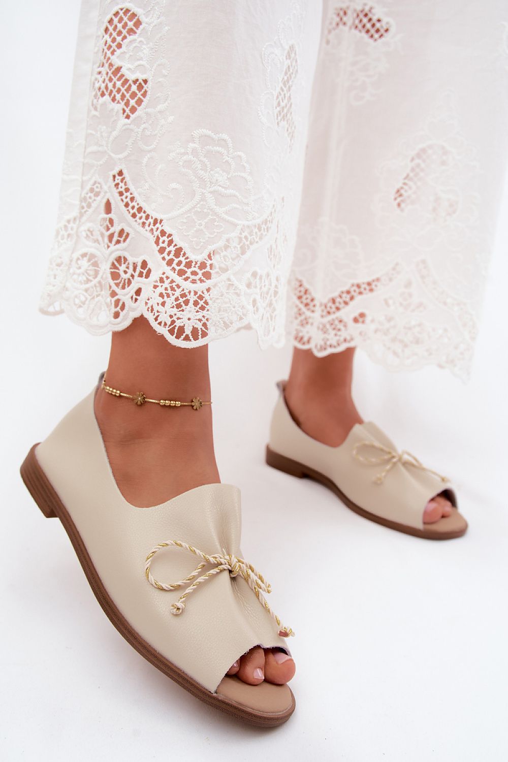  Sandały Model Coltrania M556 Beige - Step in style 
