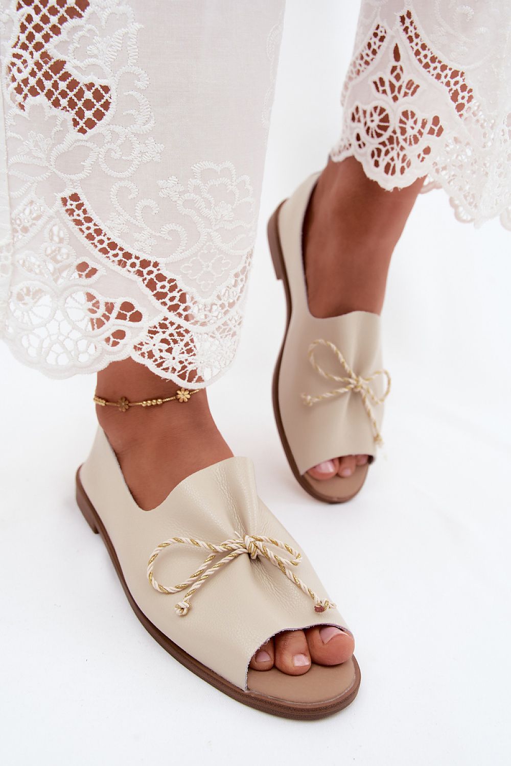  Sandały Model Coltrania M556 Beige - Step in style 